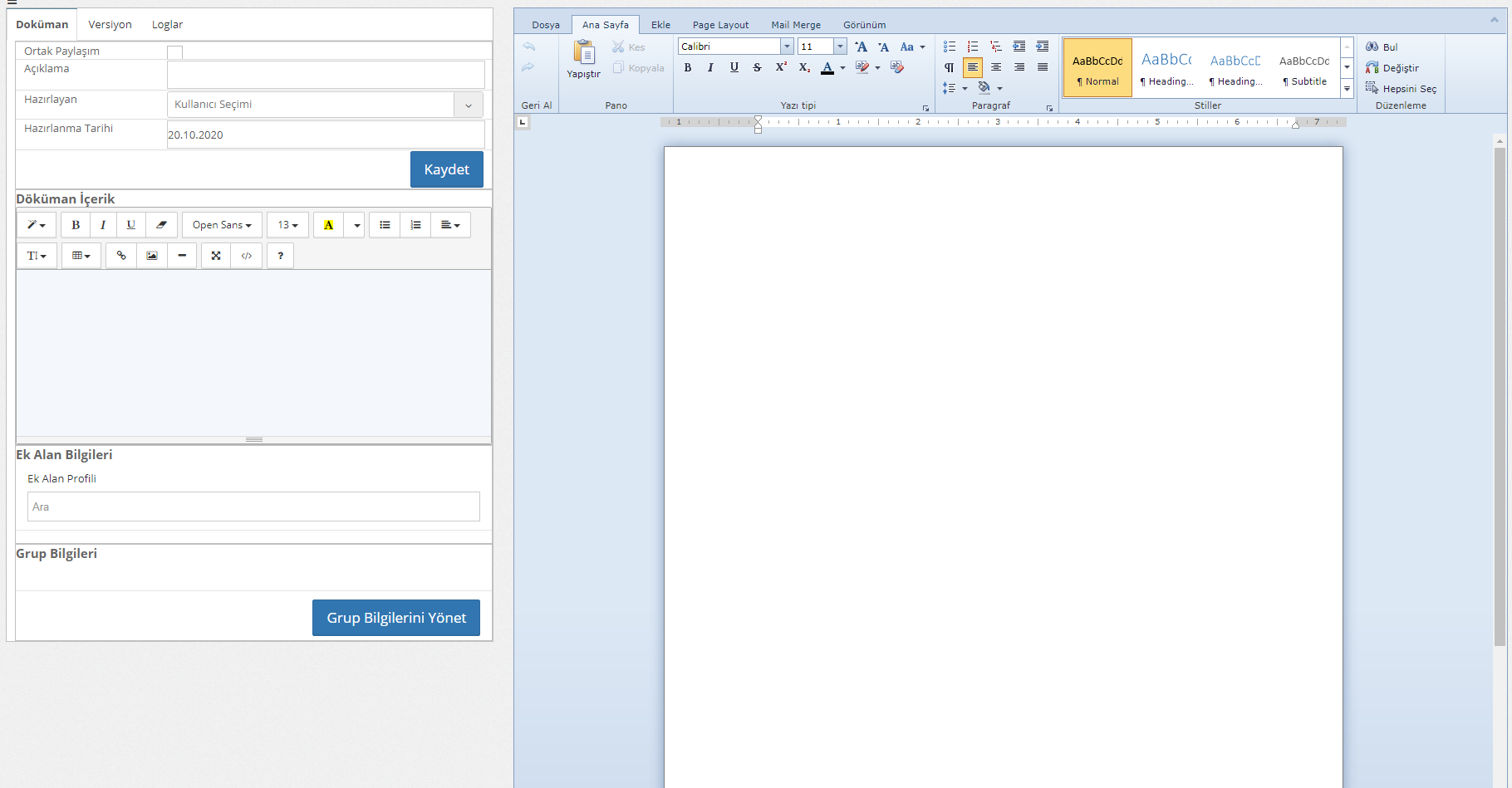word excel dokümanı düzenleme